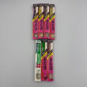 GUM Butler 3 Row Adult Soft‎ Toothbrush 311 Slender Head Lot of 7